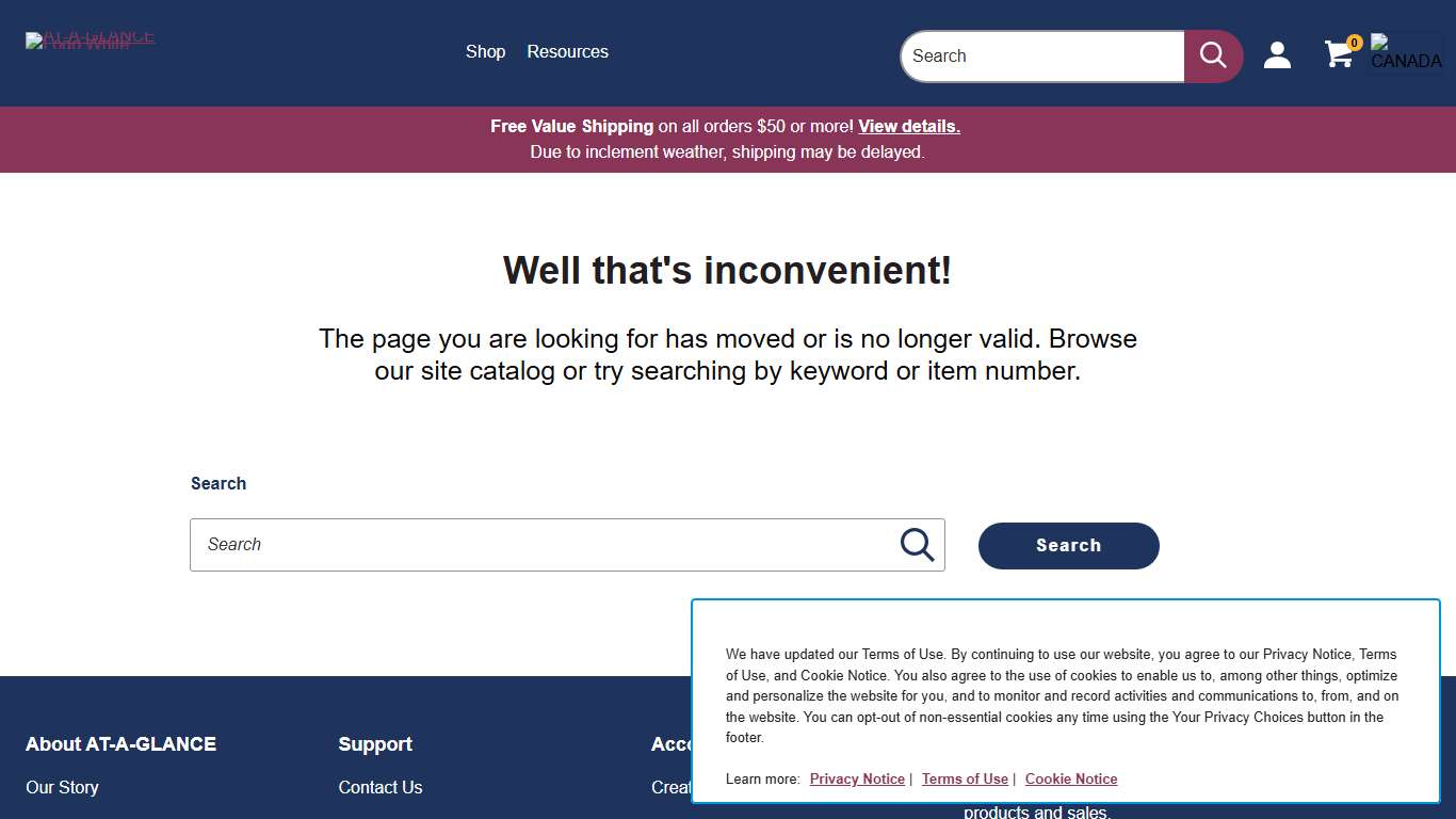 404-Error AT-A-GLANCE